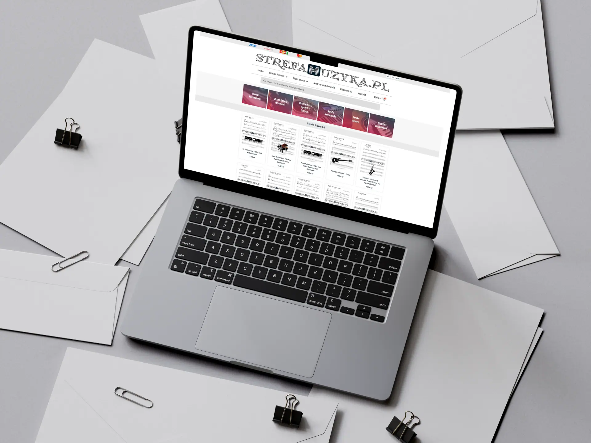 Realizacja Strefamuzyka.pl - mockup