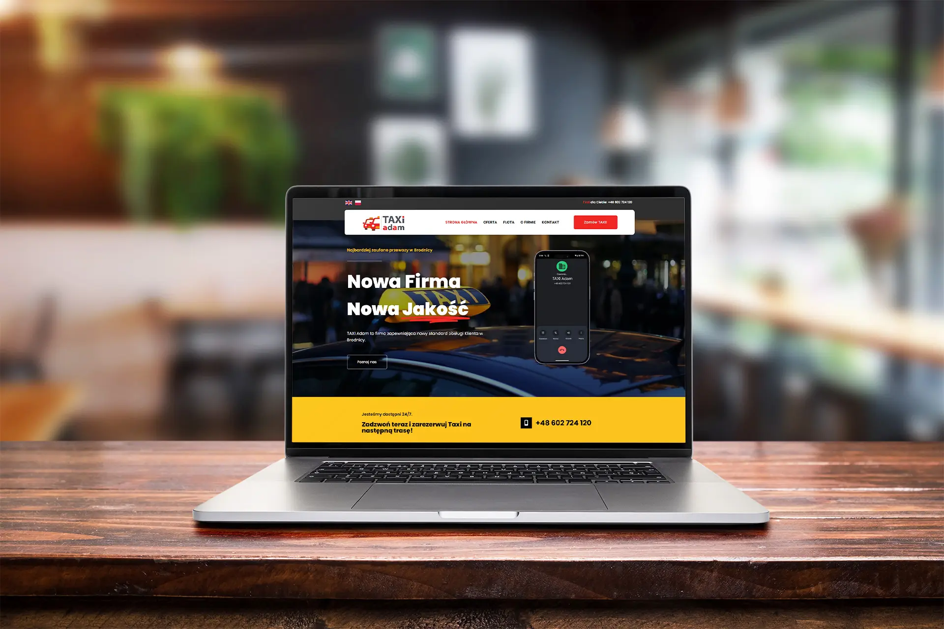 Realizacja Brodnica Taxi - Pexstudio Tworzenie stron internetowych