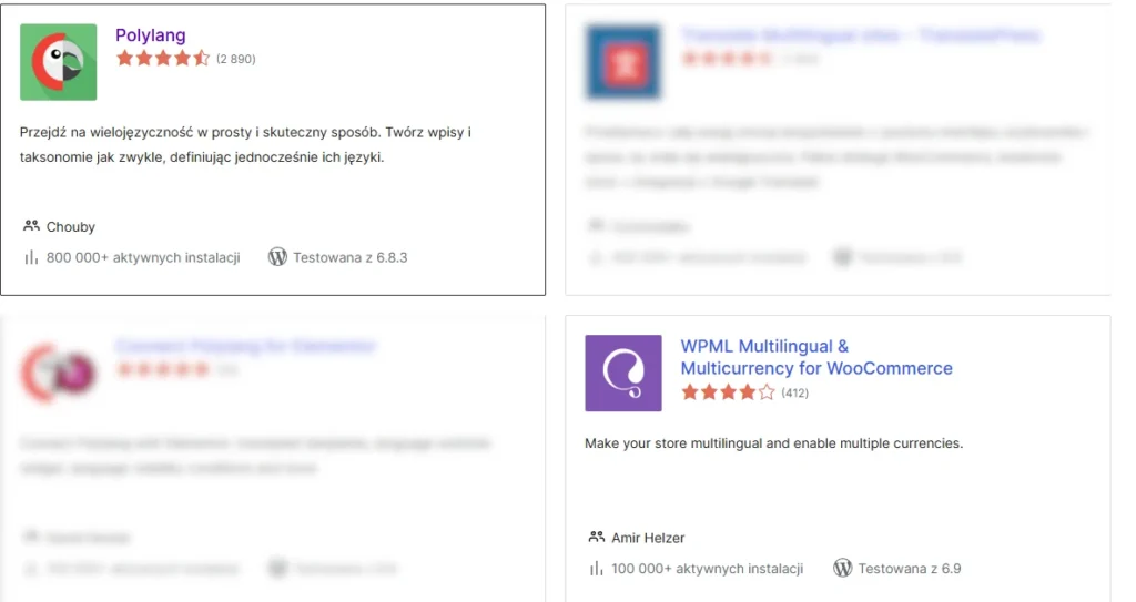 Wtyczki WMPL i PolyLang w repozytorium
